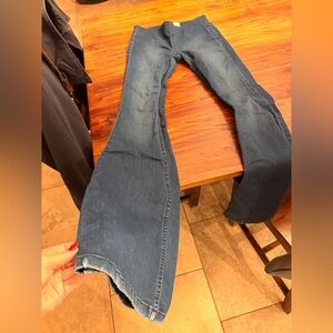 Free People Dark Blue Flare Jeans